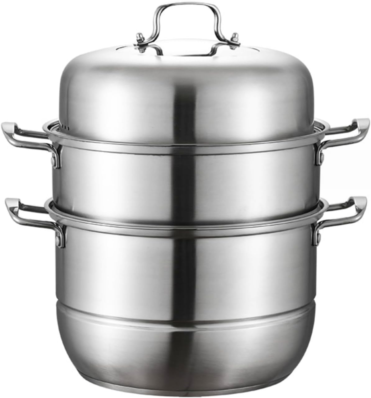 Innovatives Kocherlebnis mit unserem 28 cm Dampfgarer aus strapazierfähigem 18/8 Edelstahl – Perfekte Kompatibilität für Induktions-, Elektro-, Gas- und Halogenherde, mit gleichmäßiger Erhitzung