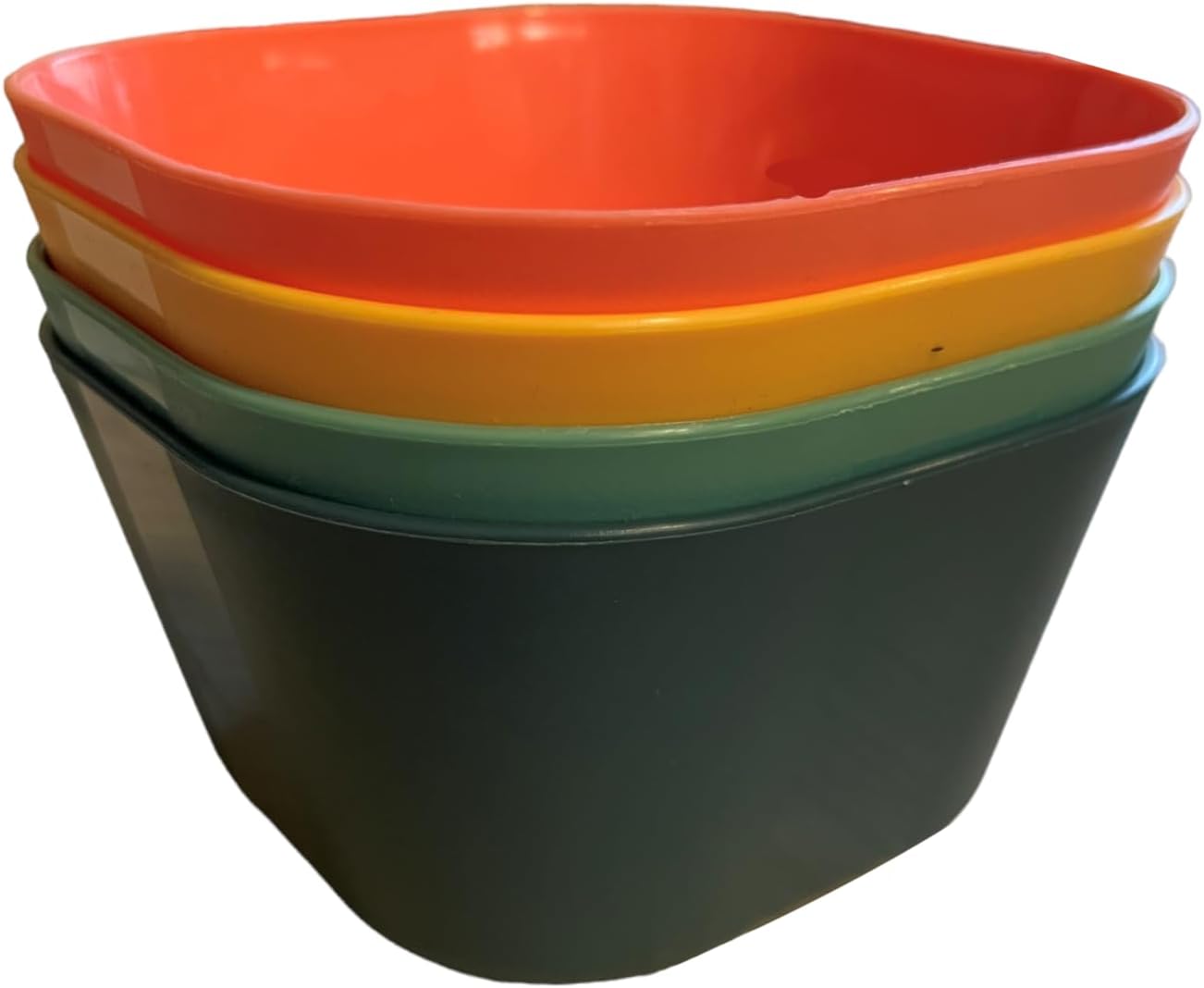 8 x Plastik Schüssel Set in 4 Farben, 12cm, wiederverwendbar & langlebig. Perfekt für Suppen, Müsli, Salate, Ramen & mehr. BPA-frei, mikrowellen- & spülmaschinenfest