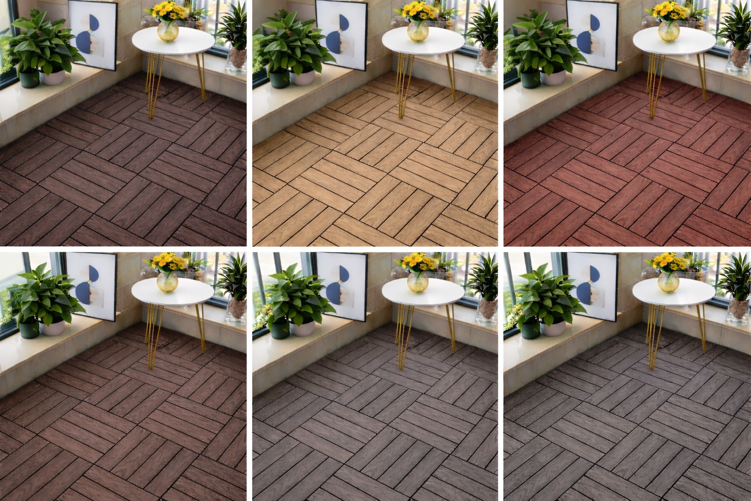 22 x Premium WPC Klickfliesen – Terrassen- & Balkonfliesen 30x30 cm, Holzoptik, wasserfest, korrosionsbeständig, Stecksystem, einfach verlegbar