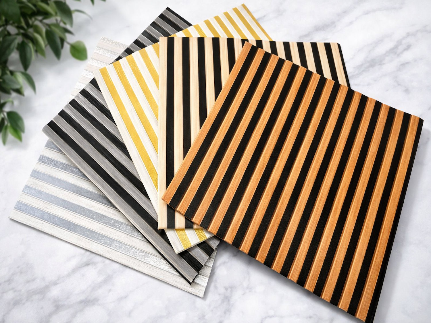 3D Wandpaneele Selbstklebend – 8 Stück (70 × 70 x 1,2 cm) | Holzoptik, Wasserdicht & Schalldämmend