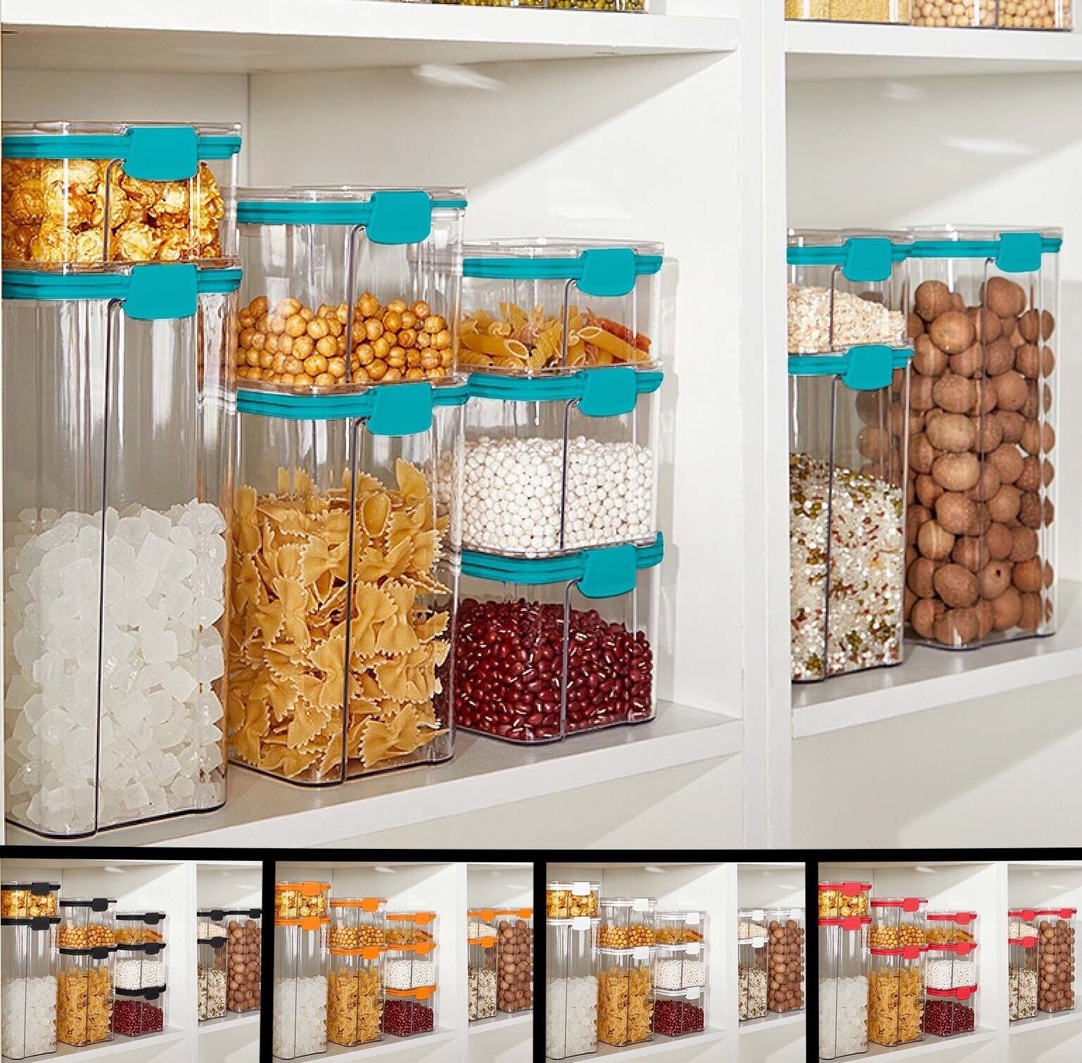 10 x Frischhaltedosen-Set mit Deckel I Vorratsdosen-Set Frischhaltedose Vorratsdose - stapelbar luftdicht - für Küche Kühlschrank Gefrierschrank, Büro & unterwegs