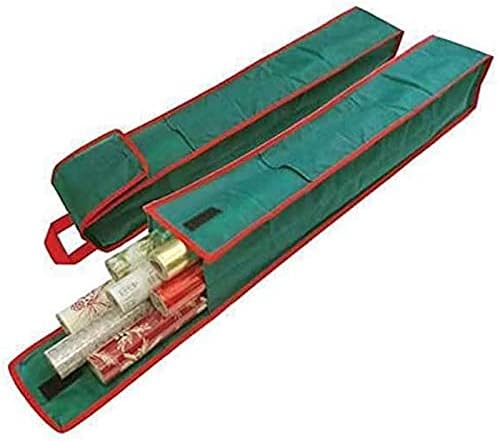 2x Aufbewahrungstasche für Geschenkpapier Weihnachtsschmuck Festliche Organizer Weihnachtspapier Geschenkpapier Aufbewahrung Organizer Tasche