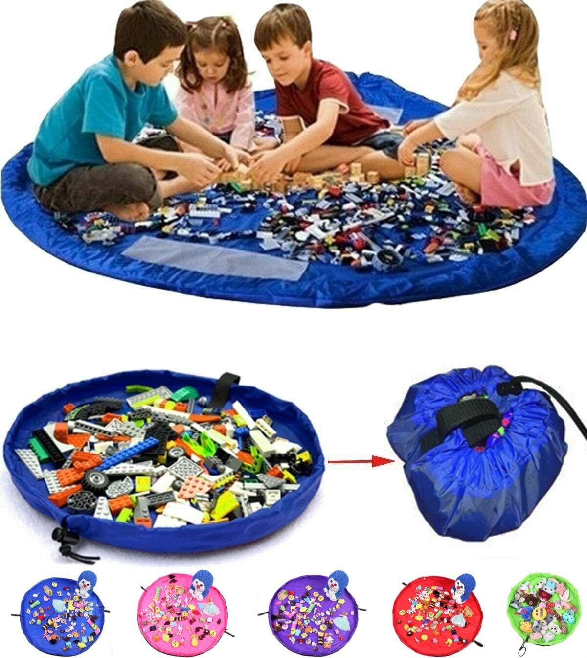 XXL Spielzeug Aufbewahrungstasche Spielzeugsack Aufräumsack Aufbewahrung Beutel Kinder Aufräumsack Spieldecke Spielzeug Speicher Tasche Aufbewahrung Beutel Spielzeugaufbewahrung