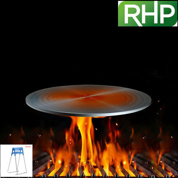 Wärmediffusor, Wärmeleitplatte für Gasherd, 2-in-1 Wärmediffuser-Tablett & Schnellauftauplatte für Küchen-Gaskocher + Gratis Halter